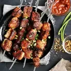 Barbecue Skewers with Ring Design Corrosion-resistant Stainless Steel Bbq
