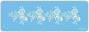 PME SB10 JEM Rose Border Stencil, Blue