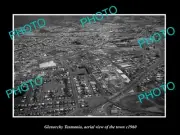 OLD POSTCARD SIZE PHOTO OF GLENORCHY TASMANIA AERIAL VIEW OF THE TOWN c1960