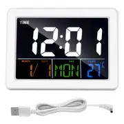 2X(Color Screen LCD Electronic Desk Alarm Clock with Temperature Date5126