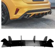 Rear Bumper Diffuser Spoiler Splitter Lip For Ford Focus ST MK4 2018-2022 2020 (for: Ford)