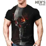 Men's Plus Size T shirt Tee Big and Tall Graphic Crew Neck Print Short Sleeve Spring Summer Vintage Streetwear Comfortable Casual Sports Tops