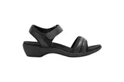 Hush Puppies Womens Amazing Black Slip On Leather Slides Sandals