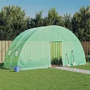 Large Walk in Greenhouse with Roll-up Zipper Door, Outdoor Green House, Greenhouse Tunnel, Portable Gardening Plant Hot House with PE Cover, Steel Frame, 600 x 200 x 285 cm