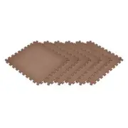 Norsk Interlocking Tile 24" x 24" Foam Smooth Surface Non-Skid Indoor Brown