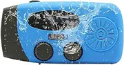Solar Radio | Portable Alert Radio,Flashlight AM/FM Radio Portable USB Solar Hand Charging for Indoor Outdoor