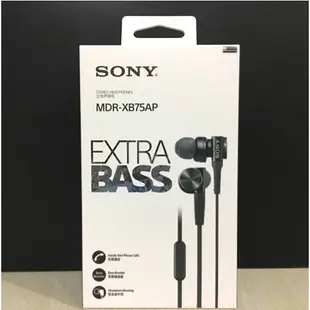 🚛超商免運 Sony/索尼 MDR-XB75AP 入耳式耳機 重低音 高音質 有線帶麥通話耳塞 耳机 有线耳机