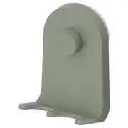 ÖBONÄS triple hook with suction cup, grey-green, 7x11 cm