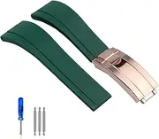 [Generic] Rubber Watch Strap for Tudor Wristband Black Blue Green Waterproof Silicon Watches Band 20mm 21mm