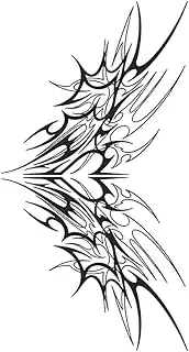 Temporary Tattoos,Flame Pattern HC-HC-569,Flame Tattoos,Water-Resistant,Real Tattoo Look,Resilience,Lasts 1-2 Weeks,18 x 11 cm