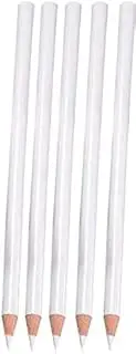 JP Arts & Crafts 5 Pcs Rhinestones Picker Pencil Wax Pen Pencil Point Drill Pencil Gems Crystals Diamond Dotting Pen Diamond Picker Tool for Nails Art Decoration, White-Default