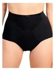 [Sans Complexe] Ariane Essential Ribbed Microfibre High Waist Shaping Brief in Black