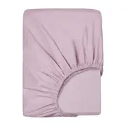 LINENOVA Premium 100% Cotton Fitted Sheet(King single,Dusty Pink)