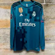 Real Madrid 2017/18 Cristiano Ronaldo#7 Champions League Away Long Sleeve Jersey
