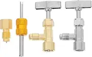 PAMINGONO Ac Condenser Core Removal Tool Kit 4pcs Condensate Valve Set R134a Fitting Mini Split System Compatible