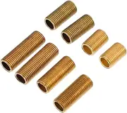8 Pcs Brass Tube Unique Lamp Components Thread Rods for Light Rods Aussie Diy Lamp Parts