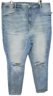 American Eagle Plus Size Ne(x)t Level Curvy High-Rise Ripped Jegging-Size 24R