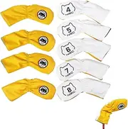 Iron Covers for Golf Clubs - 9X Golf Headcovers - Waterproof Equipment Protection with Number Alphabet Design for Driver Fairway, Fits Most Irons