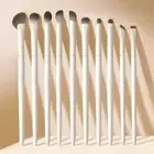 8/10pcs White Detail Eyeshadow Brush Natural Makeup Tool
