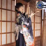 日本和服 日本和服男 日本和服女 和服女改良正裝傳統服裝神明少女日本和服攝影複古小振袖闇黑浴衣 LMWZ
