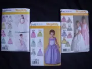 Sewing Patterns Pageant /Holiday/Party Girl's Dresses/Gowns Size 1/2M - 8
