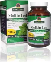 Nature's Answer Mullein Leaf Capsules 90 - Alcohol Free, Vegetarian, Vegan, Glut