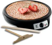 CHEFMAN Electric Crepe Maker: Precise Temp Control, 12" Non-Stick Griddle, Perfe