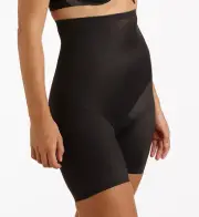 TC Fine Intimates 4439 Tummy Tux High Waist Thigh Slimmer (Black XL)