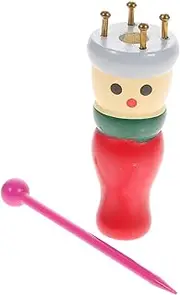 LIFKOME DIY Wooden Knitting Doll Craft Weaving Machine for Beginners Fun Yarn Braiding Tool with Needle Present for Knitting Enthusiasts Threading Plaything