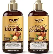 WOW Skin Science Moroccan Argan Oil Shampoo And Conditioner Set (Brown, 16.9 Fl Oz (Pack Of 2))