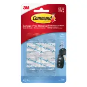 3M Command Clear Damage Free Hanging Mini Hook 0.5 lbs. Capacity (6-pack)