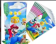Venanoci 30Pcs Super Bros Mario Party Gift Bags Girl and Boy Birthday Party Supplies Decorates