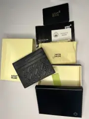 MontBlanc MB128638 Wallet Soft Grain Black Color Leather Billfold Money Clip