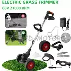 2 Battery Electric Cordless Grass String Trimmer Lawn Edger Weed Wacker Cutter