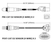O2 sensor kit for Holden Commodore VZ V6 Models to July 2006 (4 sensors Total)