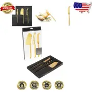 Professional Quality 3-Piece Gold Cheese Knife Set - Ideal Housewarming Gift