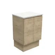 Fienza Bathroom Vanity 600 Cabinet on Kickboard 2 Door Cupboard Scandi Oak 60SK