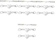 LALAFINA 8 Pcs Heart Shaped Magnetic Clasp Chain Magnetic Necklace Clasp Magnetic Jewelry Clasps Magnetic Clasps for Jewelry Necklace Magnetic Buckles Necklace Closures Clasps Closures