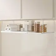 Adjustable Metal Under Shelf Basket, Under Shelf Organizer, Extendable Under-Shelf Storage for Pantry, Laundry Room, Shoe, Closet, Desk, Bookshelf, Cabinet, Bathroom, Paper Plate Storage