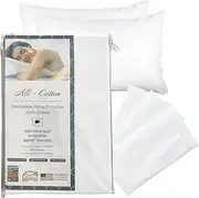 Allersoft (2 Pack) Allergy and Bed Bug Proof Pillow Cover, King, White