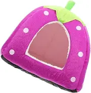 Generic Cozy Cartoon Shaped Hamster Bed Hideout for Guinea Pigs Ferrets Pets Warm Tent with Soft Covering Winter Nest for Indoor Use