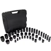 Milton® 1/2" Drive SAE 6-Point Standard and Deep Impact Socket Set