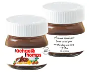 10 Mini Nutella Jar Sticker Label Wedding Favour Personalised A sweet thank you