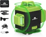 Rynomate Laser Level, Green Light, 360° 4D 16 Lines, DIY Indoor Home Improvement