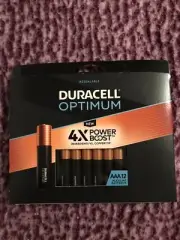 Duracell AA or AAA Optimum Batteries 12 Pack - BRAND NEW