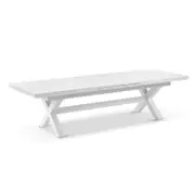 Austin Outdoor 3m - 3.8m Extension Aluminium Dining Table White