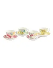 [Royal Albert] Miranda Kerr Australiana Teacup & Saucer Mixed Set Of 4 in Multi