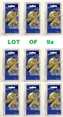 Lot of 9x Crescent Sash Lock Bright Brass Security Hardware double hung window