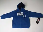 Indianapolis Colts Boys Hooded Sweatshirt 3T zip up embroidered New with tags