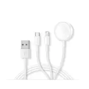 3 in 1 Wireless Charger Lightning Type-C USB for Smart Phone Watch W40
